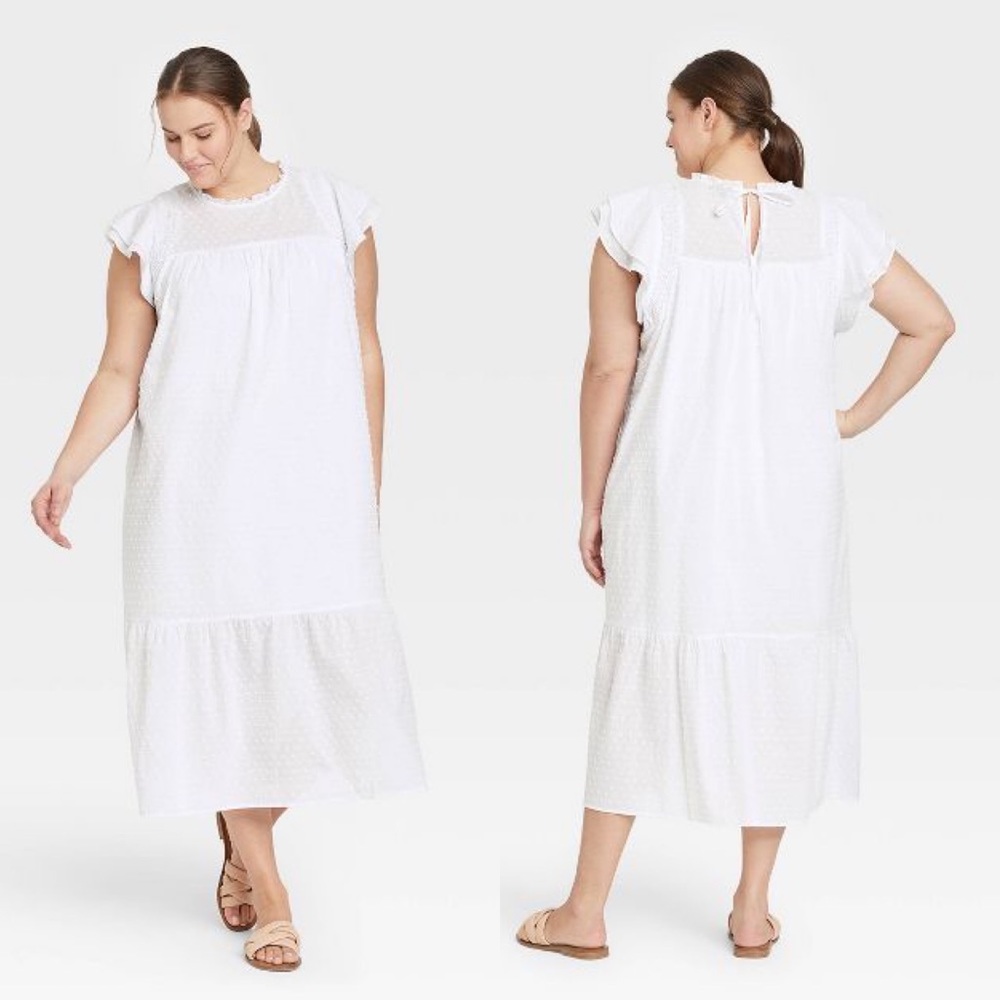 Who What Wear dress Size 2X white farmhouse Target